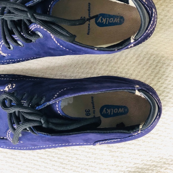 Purple Wolky Moccasin Style Suede Shoe EU size 39 - Picture 9 of 9